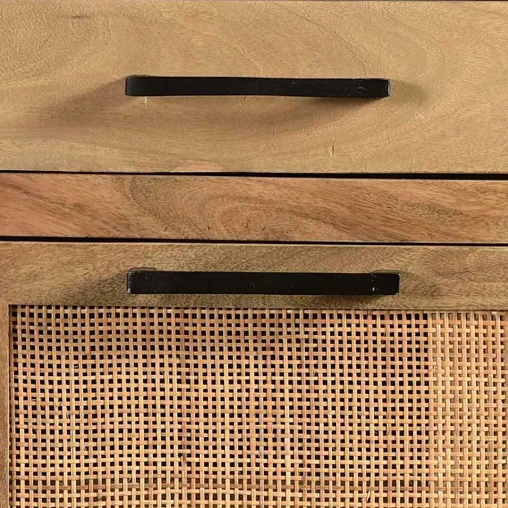 Wohnen Rattanmöbel|Schuhschränke*85x91x40 Schuhschrank aus Holz & Rattan Geflecht - Lazianus