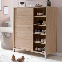 Wohnen 100x108x38 Schuhschrank mit Schiebetüren - Mavricara