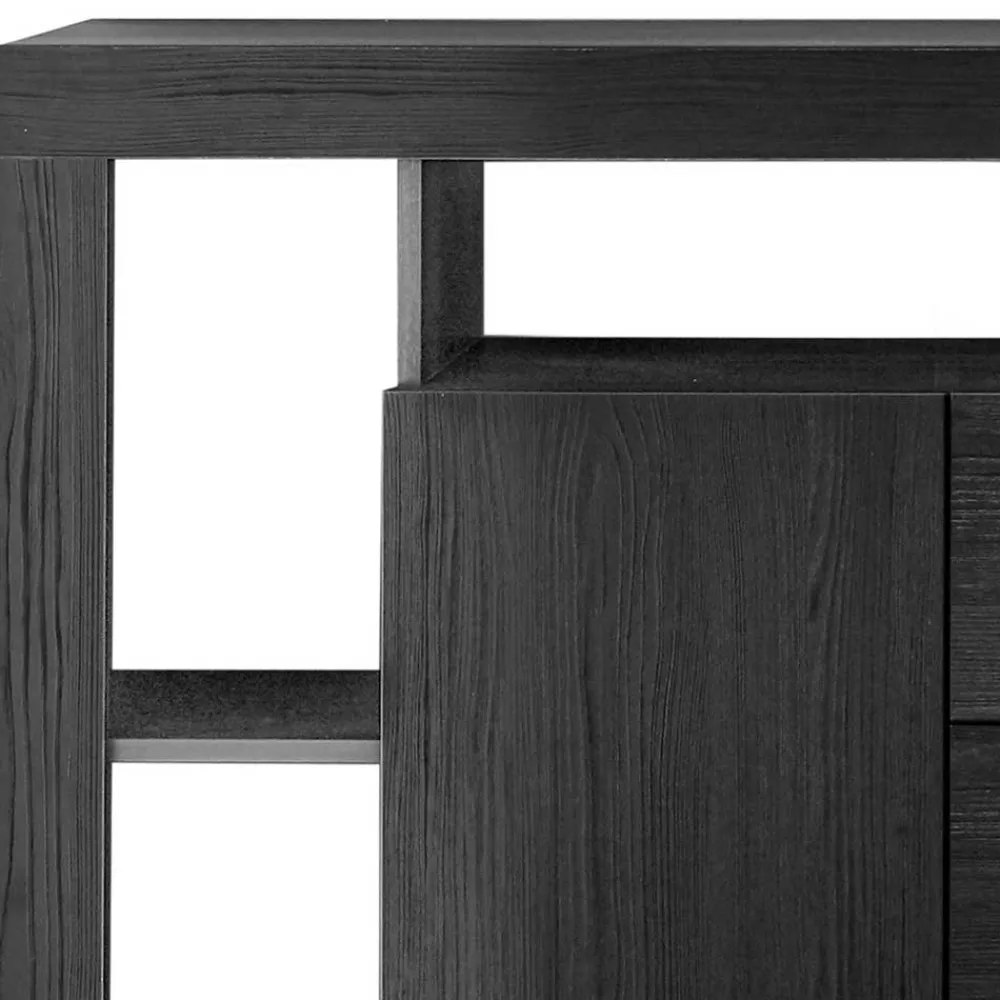 Wohnen Sideboards*172x102x42 Schwarzes Sideboard in Holzoptik - Bihar