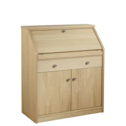 Wohnen Esszimmerschränke|Tische*88x101x44 Sekretär mit Eiche Furnier - Bruce