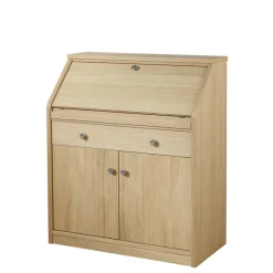 Wohnen Esszimmerschränke|Tische*88x101x44 Sekretär mit Eiche Furnier - Bruce