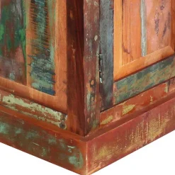 Wohnen 80x80x40 Shabby Chic Kommode in Braun Bunt - Jamaica