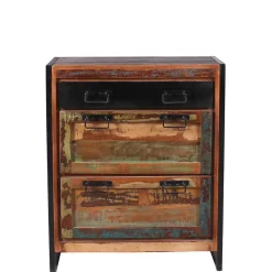 Wohnen Schuhschränke|Shabby Chic Möbel*80x96x40 Shabby Schuhschrank mehrfarbig - Ensley