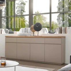 Wohnen 200x86x40 Sideboard Anrichte in Taupe & Akazie - Anja