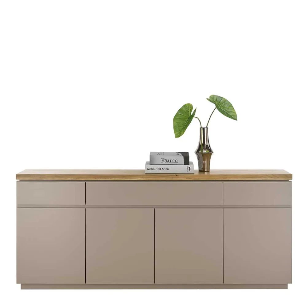 Wohnen 200x86x40 Sideboard Anrichte in Taupe & Akazie - Anja