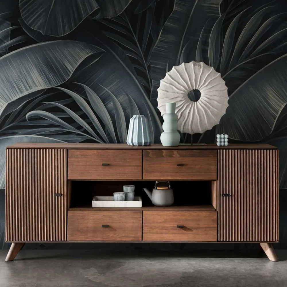 Wohnen Sideboards*180x75x40 Sideboard aus Kernbuche Braun - Malawi