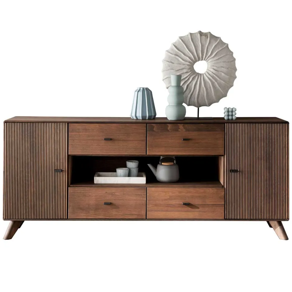 Wohnen Sideboards*180x75x40 Sideboard aus Kernbuche Braun - Malawi