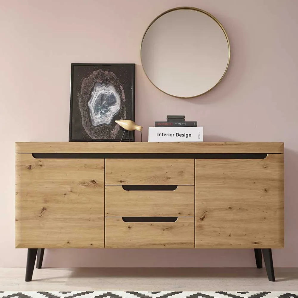 Wohnen Küchenschränke|Sideboards*160x83x40 Sideboard im Skandi Chic modern - Olcian