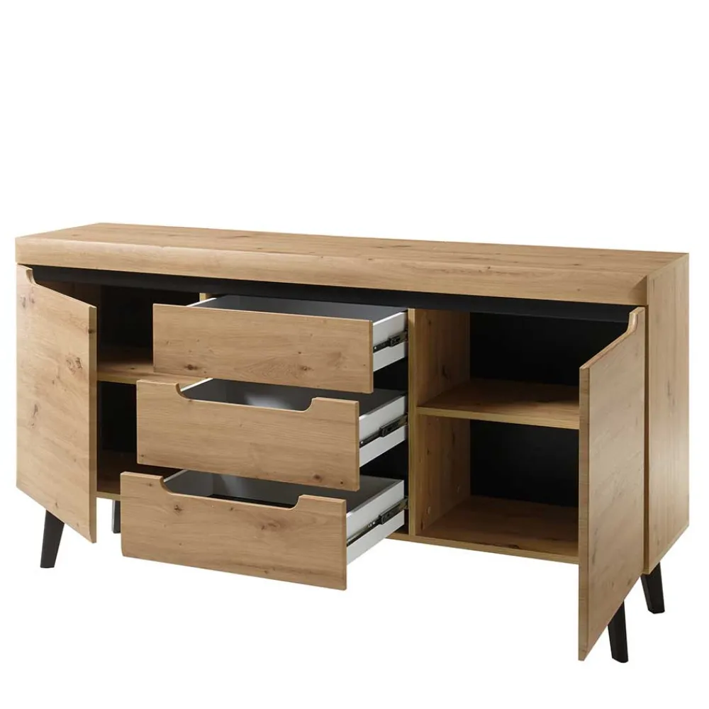 Wohnen Küchenschränke|Sideboards*160x83x40 Sideboard im Skandi Chic modern - Olcian