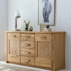 Wohnen 165x87x44 Sideboard in Asteiche auf Sockel - Zamron