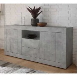 Wohnen Sideboards*184x86x43 Sideboard in Beton Nachbildung - Lary