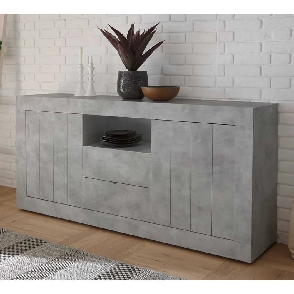 Wohnen Sideboards*184x86x43 Sideboard in Beton Nachbildung - Lary