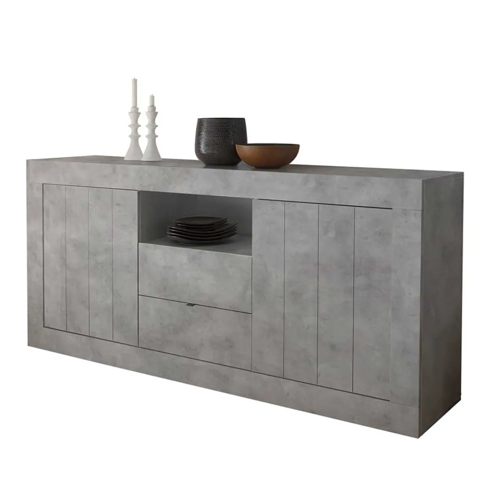 Wohnen Sideboards*184x86x43 Sideboard in Beton Nachbildung - Lary