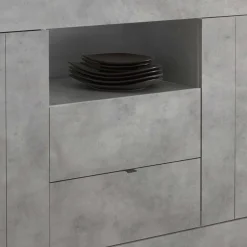 Wohnen Sideboards*184x86x43 Sideboard in Beton Nachbildung - Lary