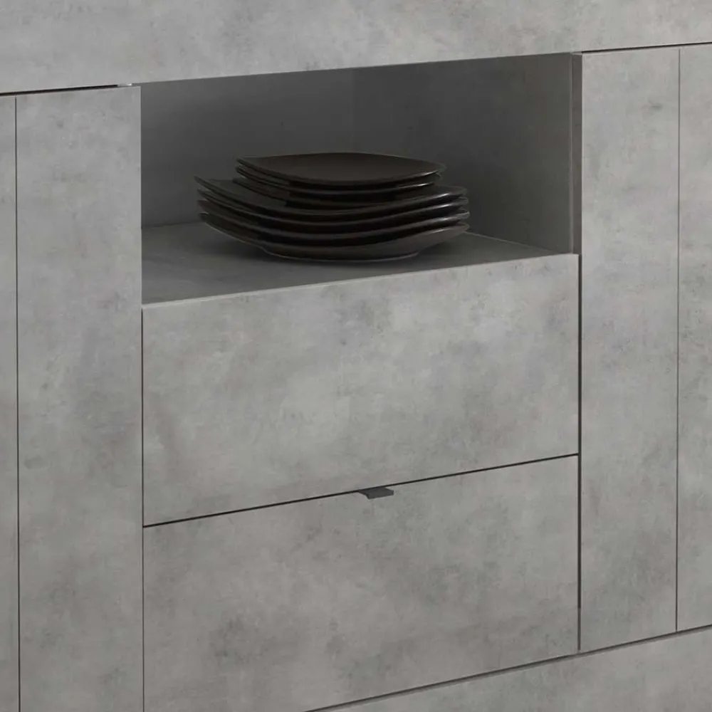 Wohnen Sideboards*184x86x43 Sideboard in Beton Nachbildung - Lary