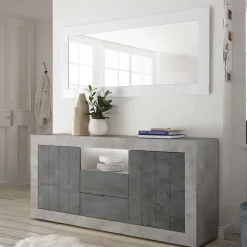 Wohnen 184x86x43 Sideboard in Grau zweifarbig - Faith