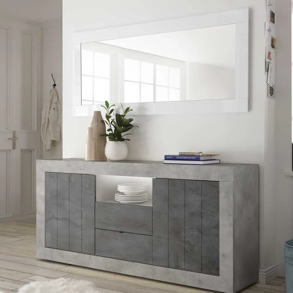 Wohnen 184x86x43 Sideboard in Grau zweifarbig - Faith