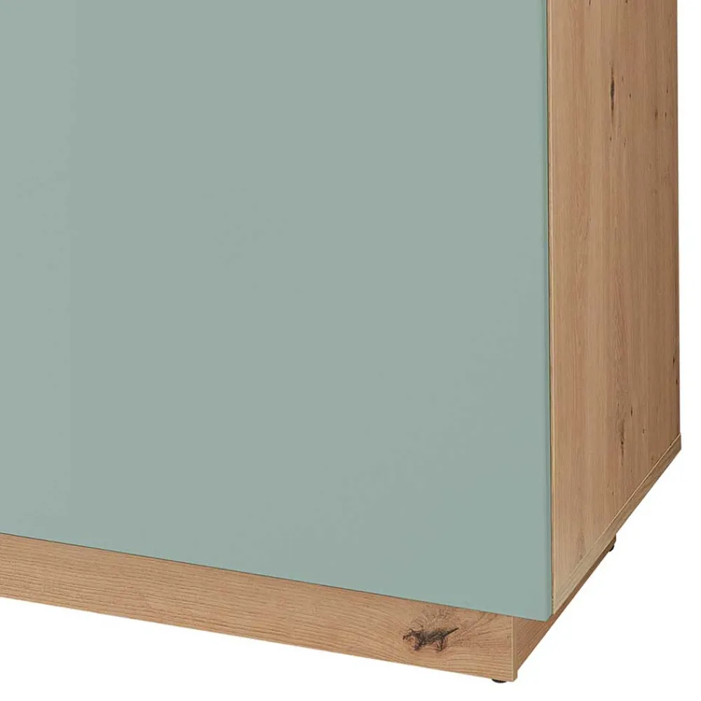 Wohnen 240x77x44 Sideboard in Graugrün und Wildeiche - Yoan