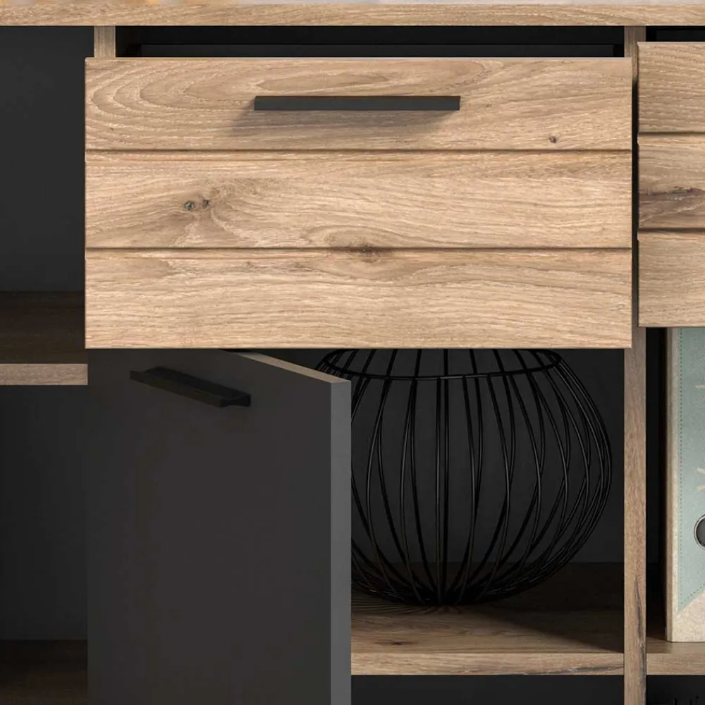 Wohnen Sideboards*180x87x40 Sideboard mit 2 Schubladen & 4 Türen - Lucios