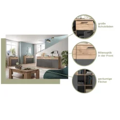 Wohnen Sideboards*180x87x40 Sideboard mit 2 Schubladen & 4 Türen - Lucios