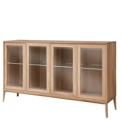 Wohnen 178x82x42 Sideboard mit Glastüren & LED Licht - Lamia