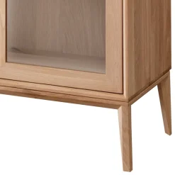Wohnen 178x82x42 Sideboard mit Glastüren & LED Licht - Lamia