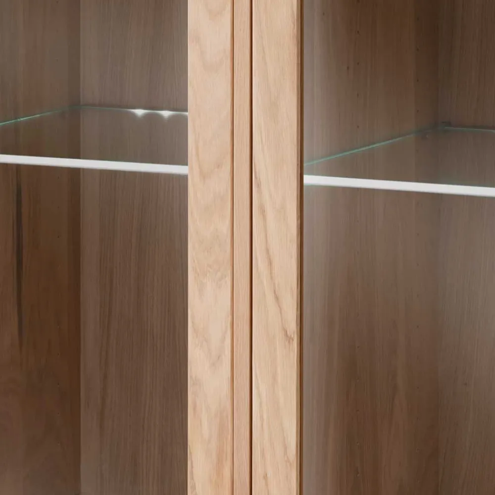 Wohnen 178x82x42 Sideboard mit Glastüren & LED Licht - Lamia