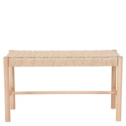 Wohnen 80x45x35 Sitzbank aus Kordel Geflecht - Vanadrino