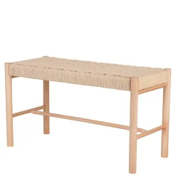 Wohnen 80x45x35 Sitzbank aus Kordel Geflecht - Vanadrino