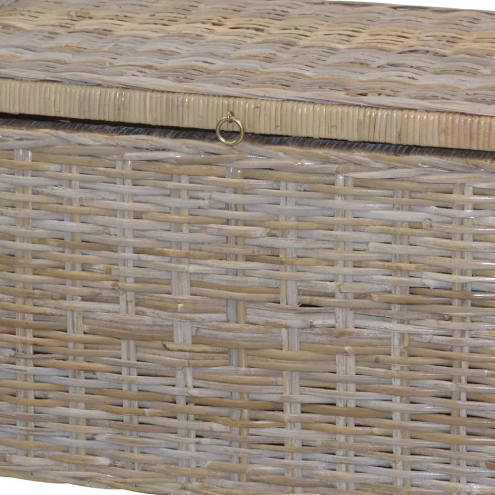 Wohnen Rattanmöbel|Sitztruhen*90x51x45 Sitztruhe aus Rattan Geflecht - Oleda