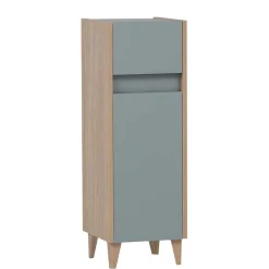 Wohnen 30x90x33 Skandi Bad Unterschrank in Hellblau - Settas