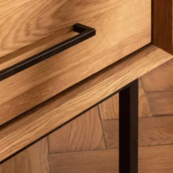 Wohnen 97x125x45 Skandi Highboard aus Wildeiche - Kerfa