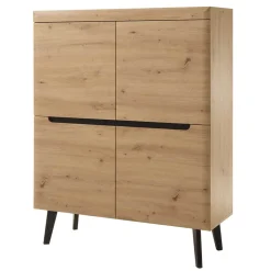 Wohnen 107x134x40 Skandi Highboard 4-türig - Olcian