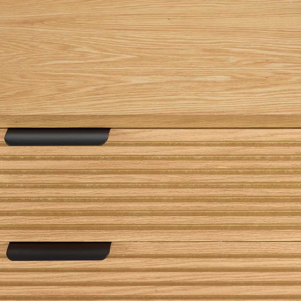 Wohnen 80x113x40 Skandi Hochkommode in Eiche - Piassona