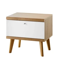 Wohnen 54x50x40 Skandi Nachtkommode mit Klappe - Cablos