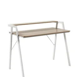 Wohnen Bürotische*115x91x60 Skandi Schreibtisch mit Aufsatz - Shining