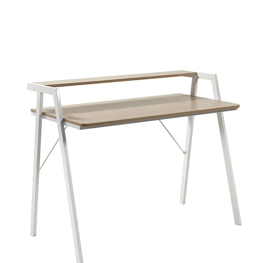 Wohnen Bürotische*115x91x60 Skandi Schreibtisch mit Aufsatz - Shining