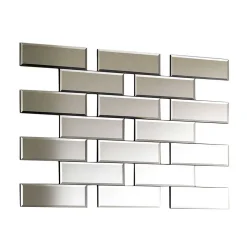 Wohnen 100x70x2 Spiegel in Ziegel Wand Design - Lennart