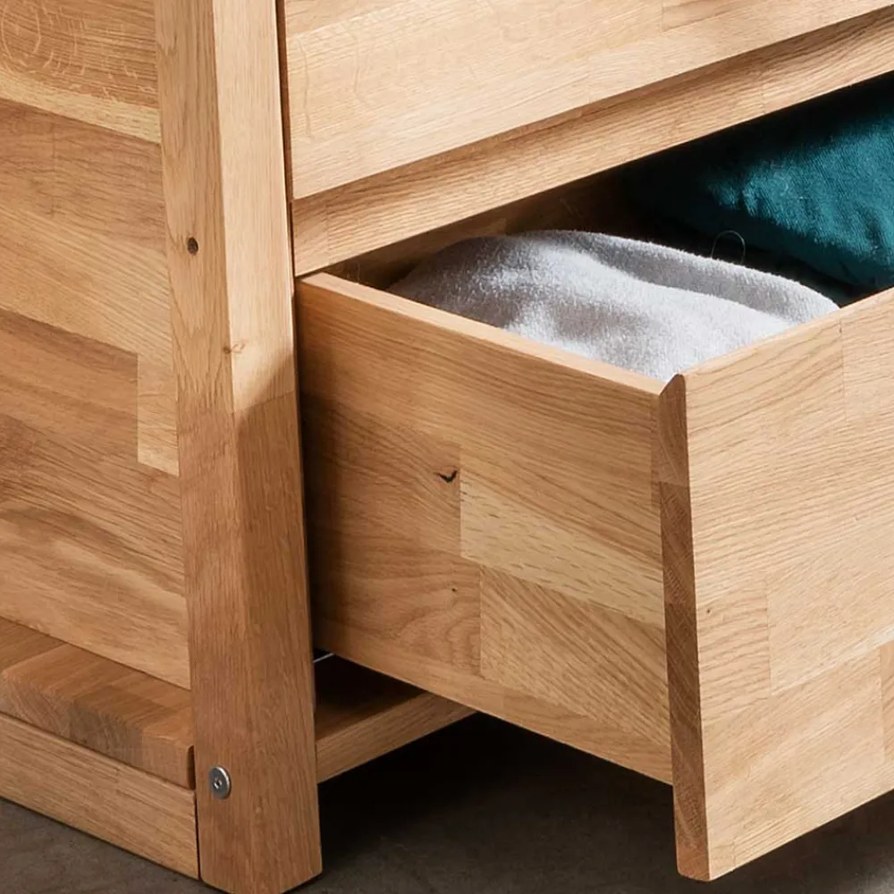 Wohnen 85x190x60 Standgarderobe mit zwei Schubladen - Rouge