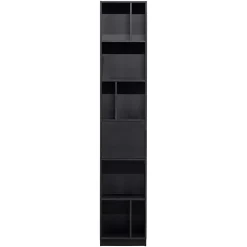 Wohnen Esszimmer-Vitrinen*40x210x40 Standregal in Schwarz aus Kiefer - Niwidus