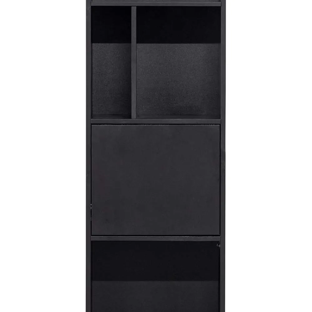 Wohnen Esszimmer-Vitrinen*40x210x40 Standregal in Schwarz aus Kiefer - Niwidus