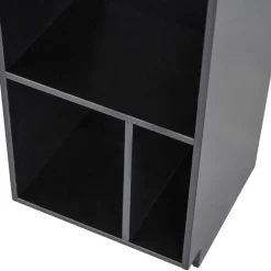 Wohnen Esszimmer-Vitrinen*40x210x40 Standregal in Schwarz aus Kiefer - Niwidus