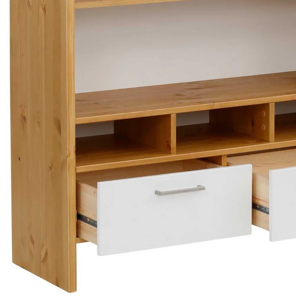 Wohnen Esszimmerregale|Regale*102x188x39 Standregal in Weiß & Honig - Enjes