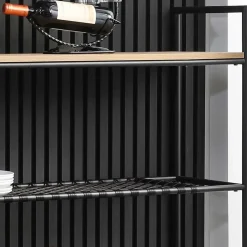 Wohnen Esszimmerregale|Paravents*110x129x34 Standregal mit vier Ablagen in Natur - Zavias