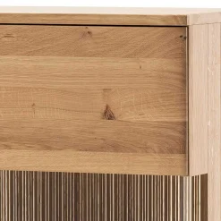 Wohnen 90x136x37 Stauraumvitrine als Highboard - Crupean