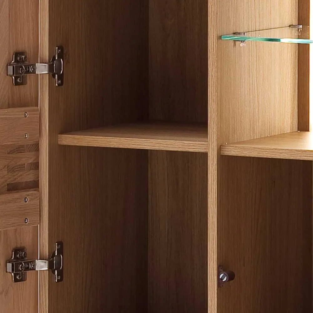 Wohnen 90x136x37 Stauraumvitrine als Highboard - Crupean