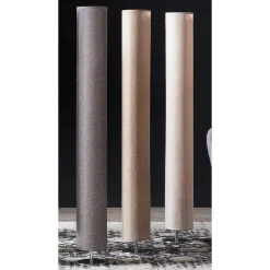 Wohnen Lampen & Leuchten*14x120x14 Stehlampe in Creme Stoff Schirm - Croco