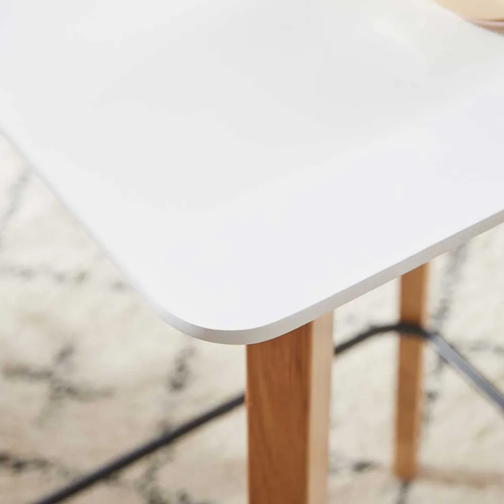 Wohnen 61x110x61 Stehtisch quadratisch mit Fußablage - Soveca