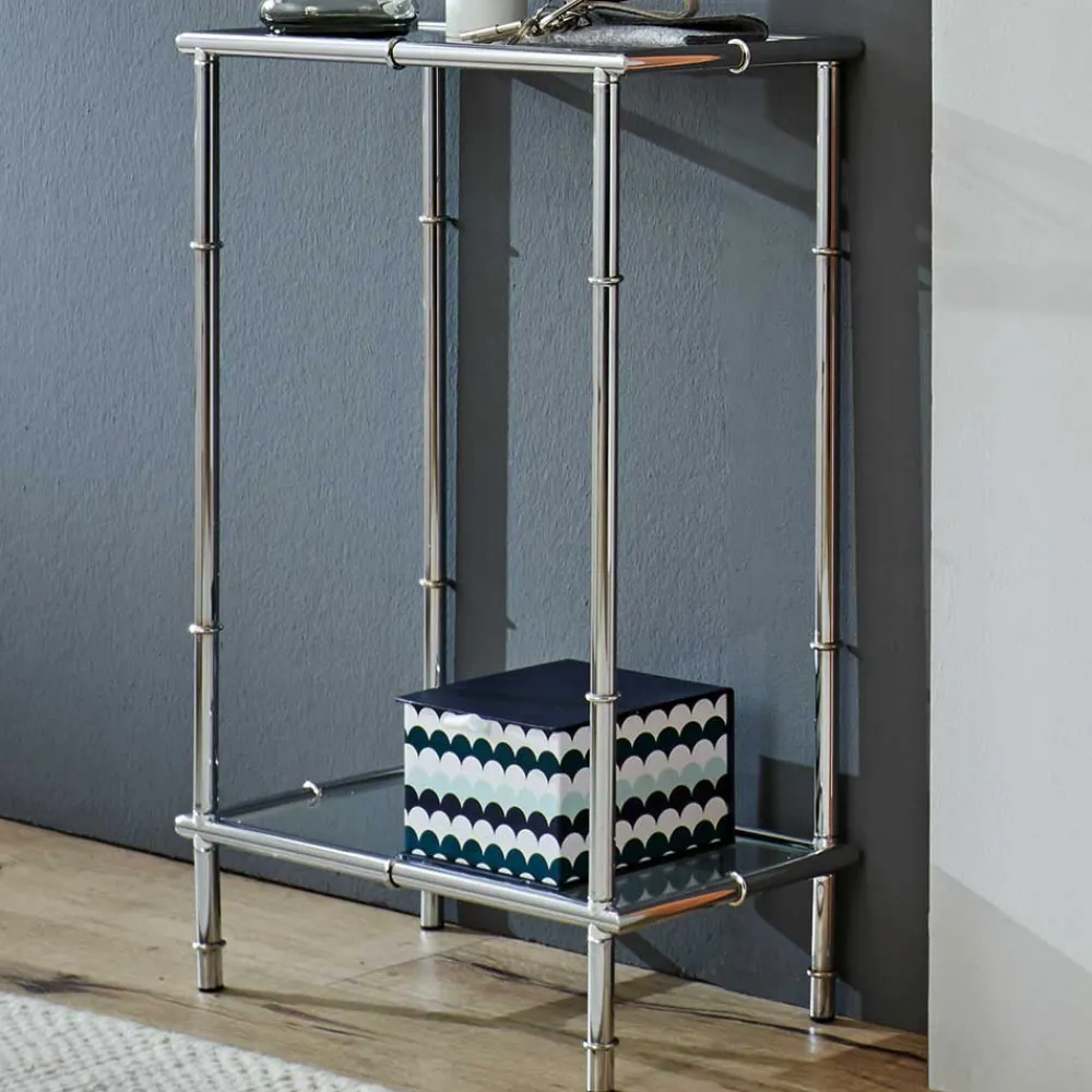 Wohnen Telefontische*50x75x25 Telefontisch mit zwei Glasplatten - Vasilio