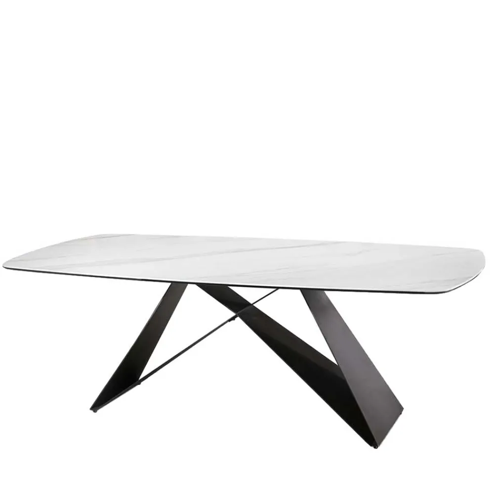 Wohnen 220x76x110 Tisch in Marmoroptik Keramikplatte - Vainy